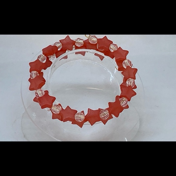 Handmade Star Beaded Wrap Around Bracelets, Wrap Bracelet, Memory Wire Bracelet - Picture 6 of 16